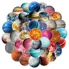 50 Piezas de Pegatinas de Planeta para Mascotas, Materiales Transparentes Impermeables para Diario, Pegatinas Decorativas DIY para Marco de Fotos de Copa de Vidrio en Stock