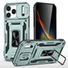 Capa para Celular Magnética para iPhone 17 Pro Aplicável em Fronteiras para Apple 15 Pro Max com Anel e Janela Deslizante, Duas em Uma Anti-Queda