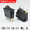 Interruptor de Ponto Prateado Amarelo em Forma de Barco Kcd3 Lâmpada Olho de Gato Interruptor Alavanca Led 12V 24V 220V Tripé Led