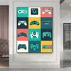 Pintura en Lienzo de Póster de Controlador de Juego Arte para Sala de Juegos Imagen Decorativa para Habitación de Jugador Niño Núcleo de Pintura