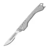 Cuchillo Plegable de Acero Inoxidable Cuchillo Utilitario Cuchillo de Fruta Portátil Plegable Cuchillo Pelador de Alto Carbono Multifuncional