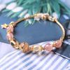 Pulsera de cristal natural Badu estilo coreano ins diseño nicho pulsera con colgante de estrella pulsera de citrino cristal fresa