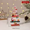 Novo Ornamento de Madeira Transfronteiriço 2026 com Letras em Inglês, Decoração de Mesa para Árvore de Natal, Decorações Criativas para Festa de Natal