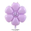 Versión Coreana de Globo de Película de Aluminio de Margarita Cara Sonriente Blanca Globo de Papel de Aluminio de Crisantemo Accesorios para Fotos de Cumpleaños Globo de Plumeria