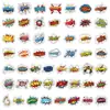 50 Pegatinas de Graffiti con Palabras Inglesas Explosivas, Caja de Papelería Decorativa para Escritorio, Maleta, Pegatinas para Computadora al por Mayor