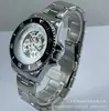Relógio Esportivo Masculino Automático Mecânico com Pulseira de Aço Relógio Masculino Multifuncional Transfronteiriço Relógio Mecânico Masculino de Perspectiva