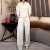 Conjunto de Moletom com Gola Alta Elegante Feminino Moda Casual Primavera e Outono 2025 Roupa Esportiva Emagrecedora e Valorizadora