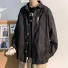 Tendência de Moda Masculina Outono Personalidade Estampa Gradiente Camisa Homem Adolescente Marca Trendy ins Estampa Escura Camisa Ousada Bonita