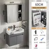 Aluminio Espacial Nuevo Gabinete de Baño Combinación Baño Apartamento Pequeño Lavabo Cerámico Lavabo de Barriga Grande Lavabo
