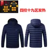 Chaqueta acolchada de algodón inteligente transfronteriza con capucha y mangas largas, chaqueta calefactora USB, temperatura constante, chaqueta acolchada de plumón cálida, traje calefactor