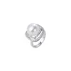 Anillo Abierto Ajustable Anillo de Perla Exagerada Oversize Retro Microincrustado para Mujer Índice de Lujo Accesible de Nicho