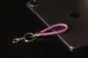 Llavero de langosta de cuero tejido círculo llavero de coche accesorios accesorios de llavero dorados creativos con cordón al por mayor