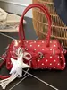 Bolso de Mano de Lunares de Moda de Nicho Transfronterizo, Bolso Cruzado para el Trabajo, Bolso de Alta Calidad con Textura, Bolso de Hombro Único para Mujer