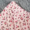 Calça de Pijama Transfronteiriça Solta Respirável Confortável Roupa de Casa Renda nas Bordas Estampa Floral Pequena Shorts de Verão Casuais