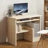 Mesa de Computador Desktop Casa Quarto com Gaveta Impressora Pequena Simples Escritório Mesa de Estudo para Uma Pessoa Tamanho Pequeno Mesa de Computador