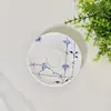 Juego de Taza y Platillo de Porcelana de Hueso Azul y Blanco Vintage con Diseño Floral, Patrón de Palmera, Tazas y Platillos Azules y Blancos para Juegos de Té de Hotel y Restaurante, Suministro Transfronterizo