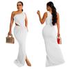 K10285 Vestido plisado sin mangas de color liso con hombros descubiertos y cintura sexy para mujer transfronteriza de Europa y Estados Unidos, multicolor opcional