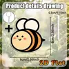 Llavero de Serie de Girasol y Abeja Lindo y Divertido de Amazon Transfronterizo Colgante de Mochila de Margarita Acrílica 2D