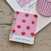 Caderno espiral fofo de desenho animado, caderno de bolso estético de alta qualidade, pequeno caderno A7 com virada lateral, caderno criativo para mensagens e anotações de estudantes