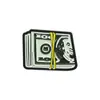 Broche Criativo de Moeda de Ouro Acessórios para Roupas Alfinete de Lapela Emblema de Metal Notas de Banco Forma Verde Europeia e Americana Medalha Roupas