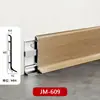 Zoclo de Aleación de Aluminio con Veta de Madera, Zoclo Metálico de Color Madera Natural Ultra Delgado de Doble Capa de 6 cm con Sistema de Clip, Sin Adhesivo