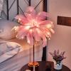 Fábrica direta LED cobre pena lâmpada Net vermelho pequeno abajur menina coração hotel quarto decoração de férias pequena lâmpada colorida