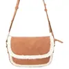 Bolsos Estilo Retro Otoño e Invierno, Bolsos Nuevos de Felpa, Bolsos Cruzados Versátiles de Lana de Cordero para Niñas, Venta al por Mayor Personalizada