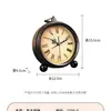 Suministro Exclusivo Transfronterizo de Relojes Despertadores Metálicos Retro, Relojes de Escritorio Silenciosos de 5 Pulgadas para Mesita de Noche, Relojes Elegantes para Sala de Estar y Dormitorio, Relojes de Mesa Estilo Europeo