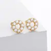 Brincos de Prata 925 com Fecho de Rosca para Mulheres, Argola Vazada Cheia de Zircônia Studs Tipo Rosca, Amigáveis para Dormir, Não Precisam Ser Removidos, Cuidado com o Furo da Orelha