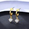 PAG & MAG Brincos Simples ins 925 Brincos de Zircônia de Prata Coreano Minimalista Metal Orelha Jóias Atacado