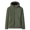 Jaqueta de Moletom com Capuz Masculina Tamanho Grande Manga Longa Jaqueta de Outono e Inverno Jaqueta de Lã Polar Cardigan Acolchoado Top Externo para Homem