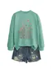 Sudadera casual de estilo femenino con estampado floral de margaritas rosas y amarillas para otoño e invierno, sitio independiente de Amazon eBay