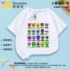 25 Novo Estilo Caixa de Ritmo Sprunki Camiseta Tendência Manga Curta Verão Algodão Tamanho Médio e Grande Roupas Infantis Tops para Meninos e Meninas