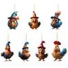 Colgante de Pavo Nuevo Producto Transfronterizo Adorno para Árbol de Navidad Decoración para Colgar en el Coche Decoración de Árbol de Navidad para Asiento Trasero del Coche Dibujos Animados