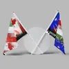 Bandeiras de Mesa Personalizadas, Bandeiras de Mesa Personalizadas com Padrão em Y e Logo, Bandeiras de Conferência, Bandeiras de Mesa Personalizadas para Escritório