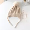 Venta al por mayor de fábrica Cachemira Transfronterizo Otoño e Invierno Estilo Nuevo Unisex Bebé Niños Sombrero Grueso Cálido Pompon Orejeras Sombrero