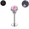 Joia Aobao de luxo leve liga de titânio G23 argola para lábio com haste brinco para nariz garra de dragão 16G/1.2mm prego para língua sobrancelha multicolorido