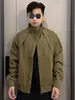 Chaqueta Compuesta de Color Sólido Oxford Pequeña a Prueba de Tres Elementos con Cuello Alto, Chaqueta de Trabajo Elegante y Genial, Chaqueta Exterior Triple Impermeable