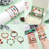 Caja de set de Navidad de 24 compartimentos pulsera cuentas sueltas accesorios DIY hecho a mano casero pulsera de cuentas material para collares cuentas