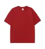 Camiseta de manga corta de algodón puro de alta calidad, estilo moderno, hilo doble pesado, talla asiática transfronteriza, hombros caídos, 100% algodón, lisa, venta al por mayor