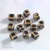 Jingdezhen pulseira de cerâmica vintage contas lote a granel 8mm quadrado contas soltas feitas à mão diy joias pequenas contas de cerâmica atacado