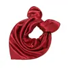 Pañuelo Pequeño de Seda de Color Sólido de 60 cm Pañuelo Profesional para Cuello de Auxiliar de Vuelo Combinación de Ropa Pañuelo Cuadrado Pequeño Moda Pañuelo de Gasa de Satén Japonés y Coreano Pañuelo para la Cabeza