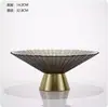 Plato de Fruta de Vidrio, Decoración de Mesa de Café de Sala de Estar de Aspecto Elevado, Estilo de Lujo Accesible Moderno Simple, Plato de Bocadillos de Celebridad de Internet, Plato de Dulces