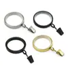 Gancho de cortina de metal con anillo interior de plástico de alambre plano, clip de cortina de anillo colgante, anillo colgante de cortina antioxidante silencioso y suave