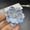 Headdress Antigo de Flor de Peônia Estéreo Feito à Mão Camélia Pérola Artificial Resina Flor Trançada Duas Cores Acessórios de Joias DIY