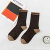 Calcetines nuevos marrones en vivo para mujer, otoño e invierno, calcetines gruesos de media caña, calcetines de rizo retro japoneses, estilo coreano, colegial de caña alta