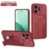 Adequado para Capa Magnética Oppo Reno16Pro 16F 15F 13 A6Pro A5X A3X Capa com Suporte de Fibra de Carbono