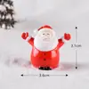 Novo Natal Velho Homem Boneco de Neve Trenó Micro Paisagem Enfeites de Neve Natal Meia Presente Sino Resina Artesanato