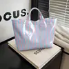 Plataforma independiente Temu nueva bolsa de mano transfronteriza impermeable PVC+lienzo para el trabajo portátil bolso de hombro bolsa de mano