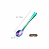 Colher Redonda Pequena de Aço Inoxidável 304 7,5cm Colher de Tempero Colher de Café Ninho de Pássaro Sobremesa Sorvete
